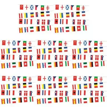 EY# 2024 24 страны Подвесные флаги из полиэстера 7M с принтом Футбольное событие D