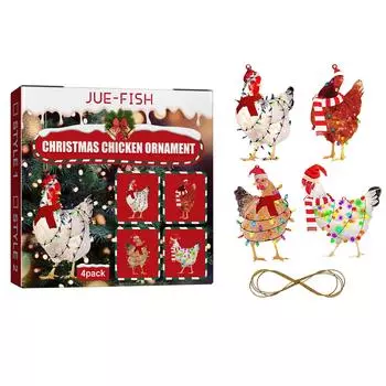 EY# 4 шт. Подвесные подвески Праздничные украшения Подвески для рождественской елки Рождественские украшения