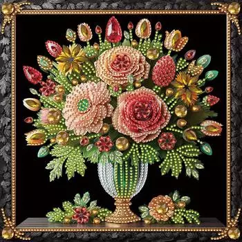 EY# 4pcs 5D DIY Partial Special Shaped Drill Diamond Painting Kit Vase Decor 30x