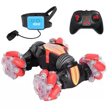 EY# 4WD 2.4GHz Gesture Sensing RC Stunt Car Hand Controlled RC Car Toys Drift RC 88A double remote control blue