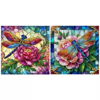 EY # 5D DIY Частичная дрель специальной формы Набор для алмазной живописи Стрекоза Decoratio GSYX397