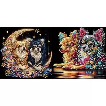 EY# 5D DIY Частичный набор для алмазной живописи с особыми фигурными сверлами Декор для чихуахуа CX075