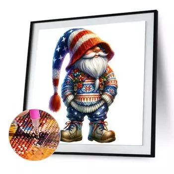 EY# 5D DIY Full Round Drill Diamond Painting Gnome Kit Home Decor Art Craft 30x3