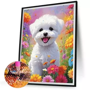 EY# 5D DIY Full Square Drill Diamond Painting Dog Kit Home Wall Decor Art ZQA4722