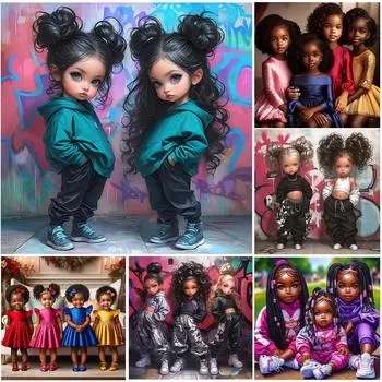 EY# 5D DIY Полная круглая дрель Алмазная картина Хип-хоп Девушка ome Декор Искусство Ремесло K2061