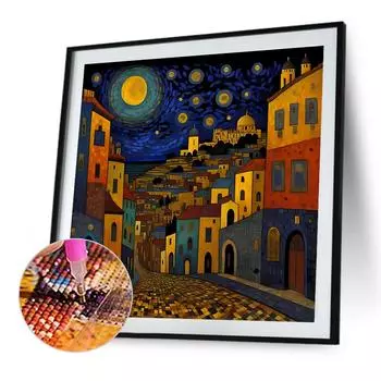 EY# 5D DIY Полный Круглый Дрель Алмазная Картина Дом Набор Домашний Декор Искусство Ремесло 40x4