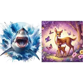 EY# 5D DIY Полный Круглый Дрель Алмазная Картина Животное Набор Домашний Декор Искусство Ремесло BJ251