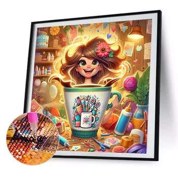 EY# 5D DIY Полный Круглый Дрель Частичный AB Алмазная Картина Девушка Набор Арт Декор ZQS3540