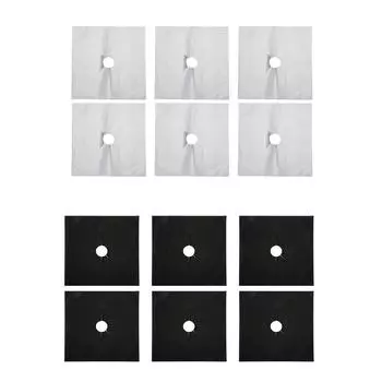 EY# 6x Gas Stove Protector Pad Cooker Cover Liner Oil-Proof Stovetop Protective серебряный