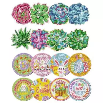 EY# 8 шт. Акриловый цветок DIY Алмазный Арт Подставка Алмазный Арт Поделки для вечеринки Декабрь BD361