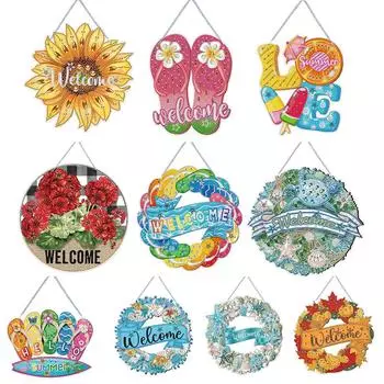 EY # Акриловая летняя атмосфера Алмазная картина Подвесной кулон для декора окон CN64