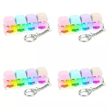 EY # брелок с клавиатурой, 4 клавиши, декомпрессионные игрушки со светодиодной подсветкой (Цветной С