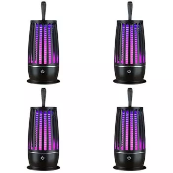 EY # Bug Zapper Лампа-ловушка USB перезаряжаемая комнатная электрическая ловушка от насекомых (черный)