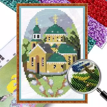 EY# Частичная вышивка бисером печатный 9CT Дом крестиком набор для домашнего искусства декор 1