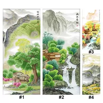 EY# Частичная вышивка Эко-хлопковая нить 11CT Печать 4 сезона Jiangnan Cross Sti 5242