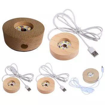 EY# Хрустальное стекло Подставка для светодиодной подставки из дерева Подставка для светодиодной подставки из смолы C