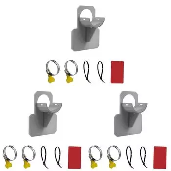 EY# Держатель трубы для крепления шланга на выходе надземного бассейна Intex с 2 зажимами (серый)