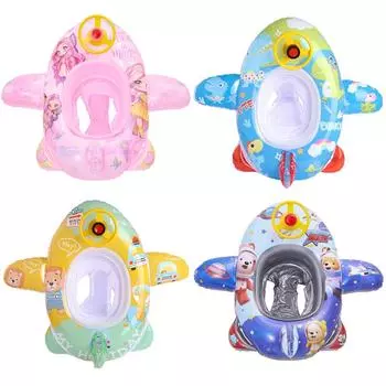 EY# Детский надувной плавательный круг с рисунком для бассейна и рулевым колесом для воды P Planet Panda