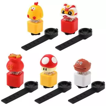 EY# Креативный мультяшный велосипедный звонок Забавный велосипедный звонок Велосипедный звонок для взрослых и детей Merit Wood Fish