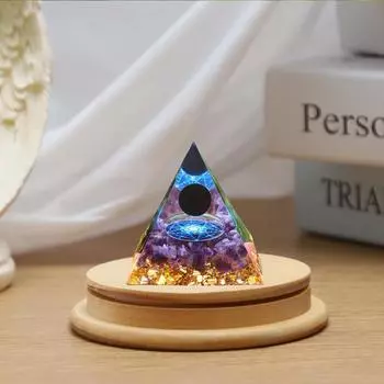 EY# Кристаллическая Пирамида Медитация Исцеление Главная Спальня Украшение Стола Статуэтка Gi A