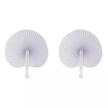 EY# Круглый складной веер Пустой DIY веер для рисования Ручной бумажный веер для свадьбы