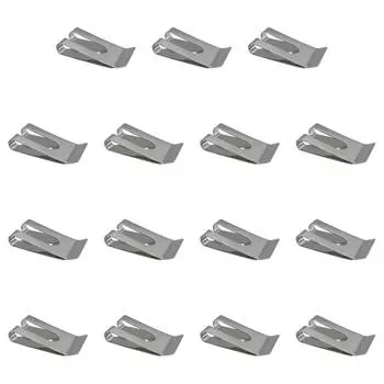 EY# Металлический зажим для ремня с двумя отверстиями, зажим для ремня для ножен из кожи своими руками (Серебряный