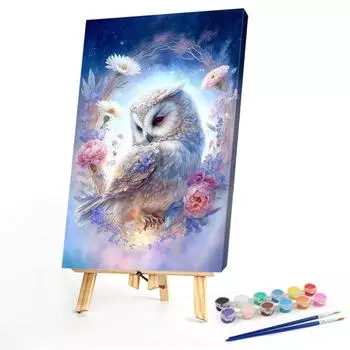 EY# Набор для рисования по номерам на холсте DIY Картина маслом Сова Декор для дома 40x60c