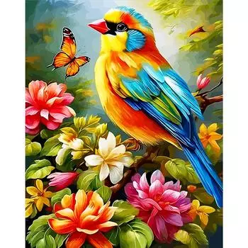 EY# Paint By Numbers Kit On Canvas DIY Oil Art Bird Picture Home Wall Decor40x50