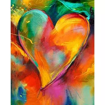 EY# Paint By Numbers Kit On Canvas DIY Oil Art Picture Heart Home Wall Decor40x5