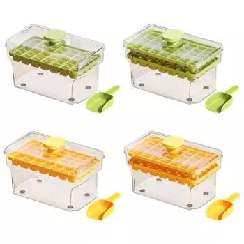 EY# Поддон для кубиков льда 34/68 отсеков Поддон для кубиков льда Коробка для коктейлей с виски Yellow