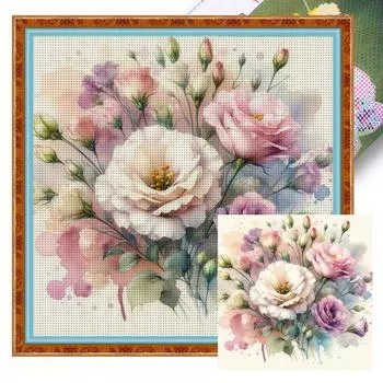 EY# Полная вышивка Эко-хлопковая нить 11CT Печатная ваза Книга Набор для вышивки крестом