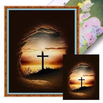 EY# Полная вышивка Эко-хлопковая нить 11CT Печатный Фортепианный набор для вышивки крестом Искусство 1