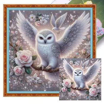 EY# Полная вышивка Эко-хлопковая нить 11CT Напечатанная Сова Набор для вышивки крестом Искусство 40x4