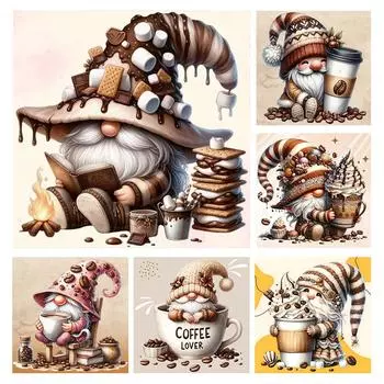 EY# Полная вышивка Эко-хлопковая нить 11CT Печатный Гном Набор для вышивки крестом Искусство 1