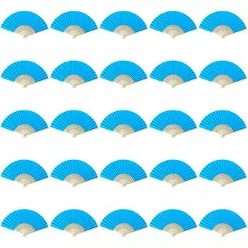 EY # Ручной вентилятор Карманный складной вентилятор DIY Бамбуковый бумажный вентилятор для свадебной вечеринки(голубое озеро