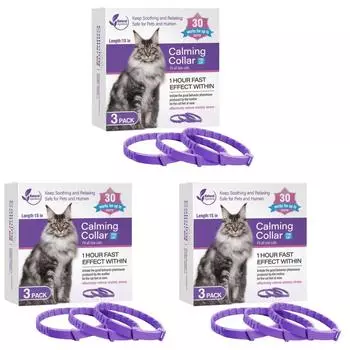 EY # Успокаивающий ошейник для домашних животных с феромонами для снятия стресса и тревоги для кошек(3шт