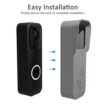 EY# Водонепроницаемый чехол для дверного звонка, пылезащитный силиконовый чехол для Blink Vi чёрный