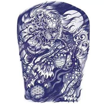 EY# Временные татуировки с рисунком ужасов на всю спину, татуировки-маркеры для тела для мальчиков и девочек 1