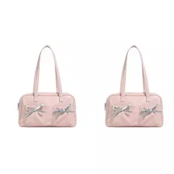 EY # Женская сумка через плечо Модная сумка из искусственной кожи для путешествий в отпуск (розовый)