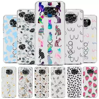 Eye Chest line Art Cat Phone Case For Xiaomi Mi 12T 10 12 Lite 11 Ultra 11X 11T Pro 11i Poco X4 X3 NFC F3 F4 M3 M4 Clear Cover Poco X3 NFC