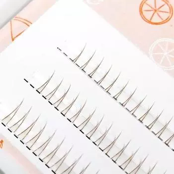 Eye Makeup Tools Natural Long False Eyelashes Grafted Eyelashes Lower Eyelashes V-Shape Handmade brown-6mm