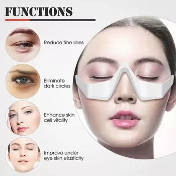 Eye Massager Relieves Eye Fatigue Eyes Massage Glasses Eye Fatigue Relief Massager Under-Eye Glasses Massager белый