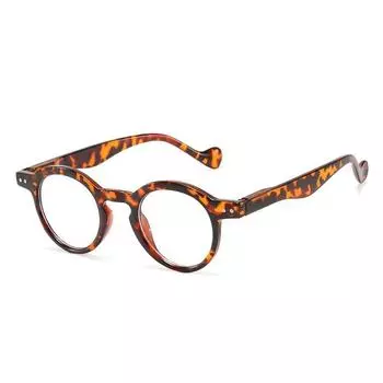 Eye Protection Reading Glasses Ultralight Presbyopic Eyewear Portable Round Eyeglasses Office Strength 200 цветной печати леопарда