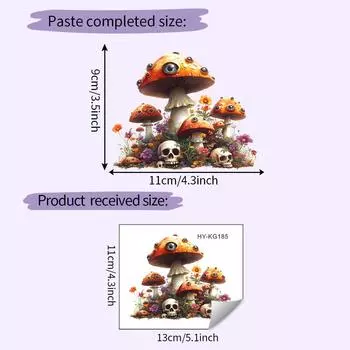 Eyeball Halloween Mushroom Skull Switch Sticker Pvc Living Home Wall Decor