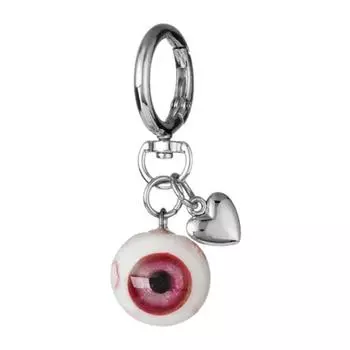 Eyeball Keychain Handmade Clay Craftsmanship Key Chain UV Resin Sealed Keyring Horror Movie Decoration A