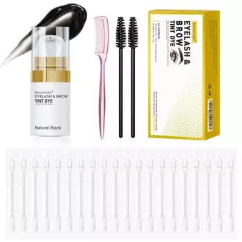 Eyebrow Eyebrow Eyebrow Coloring Power Cream, Sweatproof, Waterproof, Dye, Long-Lasting, Natural, (Black)