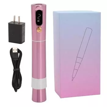 Eyebrow Eyeliner Lip Tattoo Machine 600mAh Battery Coreless Motor Wireless Rechargeable US Plug