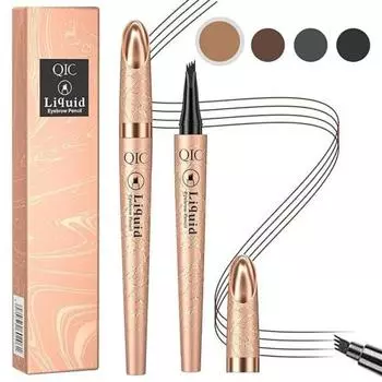 Eyebrow Pencil, Liquid Waterproof Eyebrow Pencil, Eyebrove Microbrading Pen, Eye Makeup Eyebrow Pencil Long Effect Waterproof Micro 4-Piece Eyebrow Pe