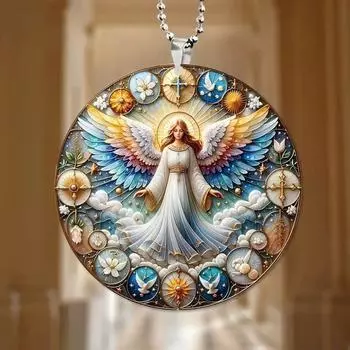 Eyecatching Acrylic 2d Flat Car Hang Pendant Keychain Ideal For Home And Decoration Car 1