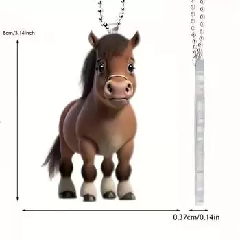 Eyecatching Acrylic Cartoon Car Pendant For Stylish Interior Decoration 1